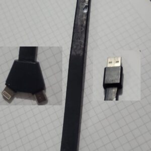 Cable 3 en 1 USB a Lightning, Micro USB y USB-C – Nuevo sin empaque