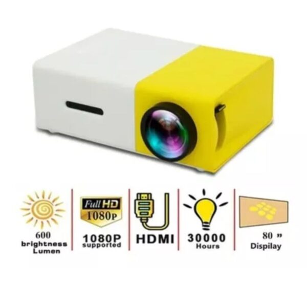 Convierte cualquier espacio en tu propio cine con el Mini Proyector LED Portátil YG300 - Imagen 2