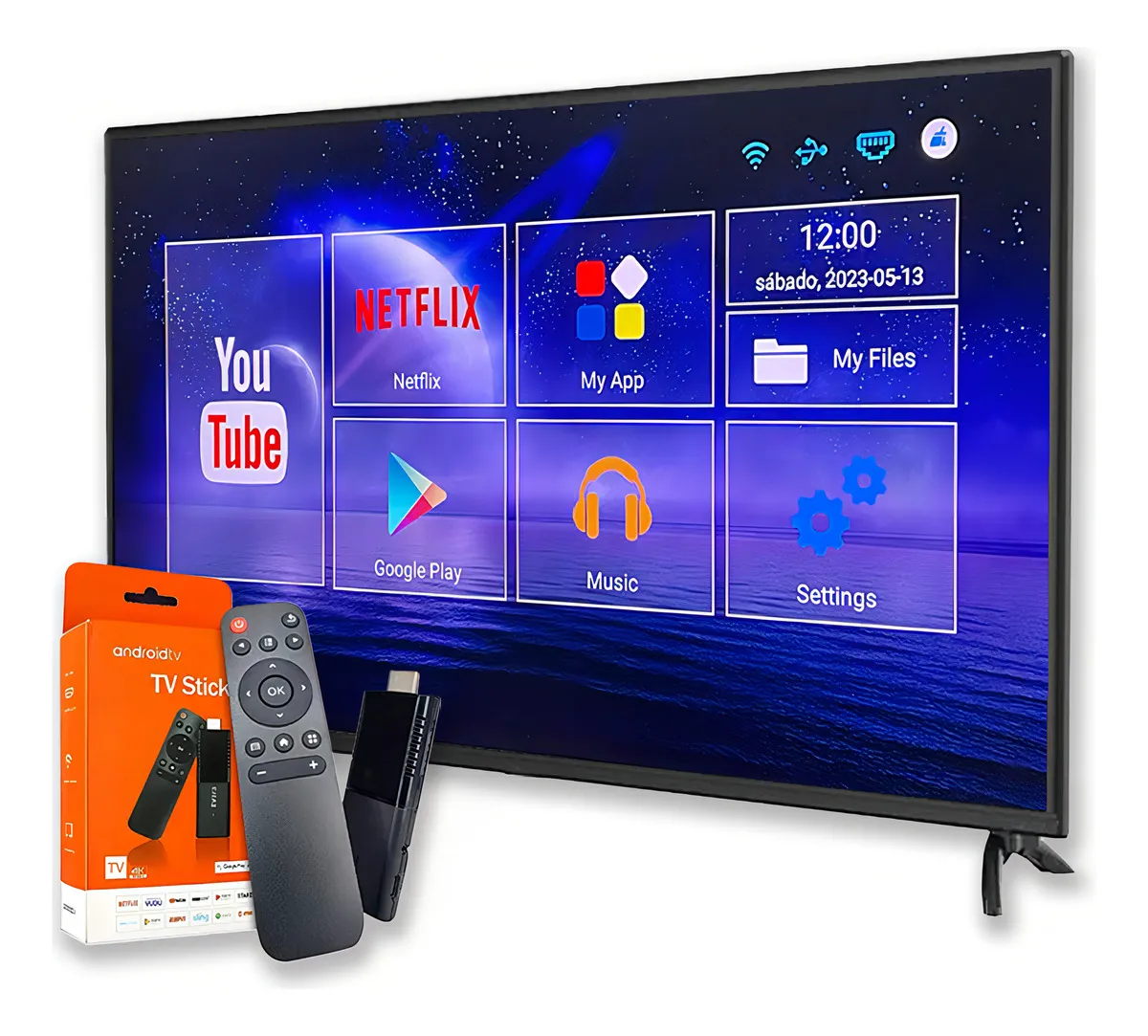 TV Stick R3 4K Ultra HD – Dispositivo Smart TV con WiFi y Control Remoto - Imagen 2