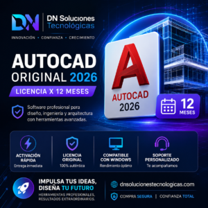 Licencia AutoCAD Original 2026 x 12 Meses para Windows
