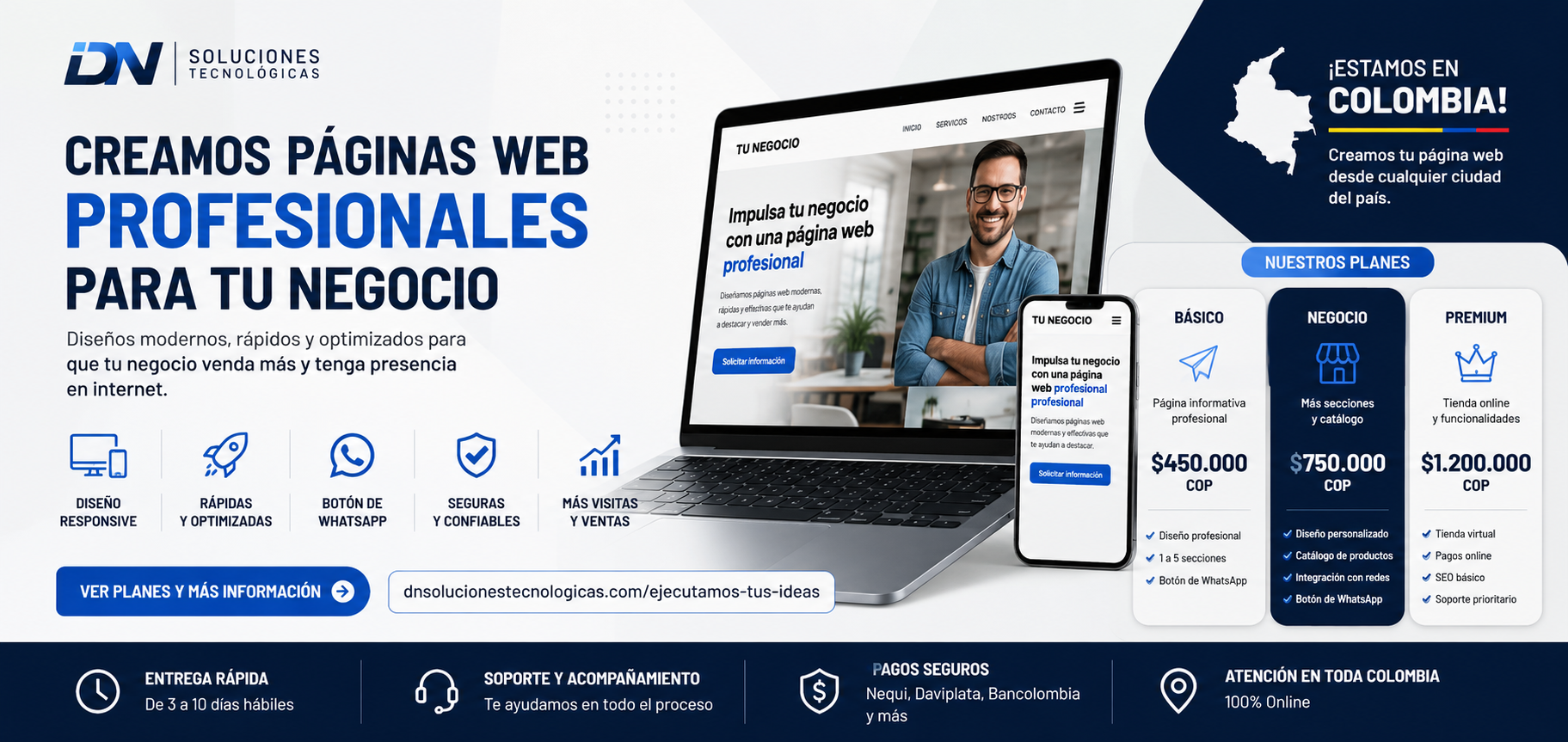Diseño web DN Soluciones Tecnológicas
